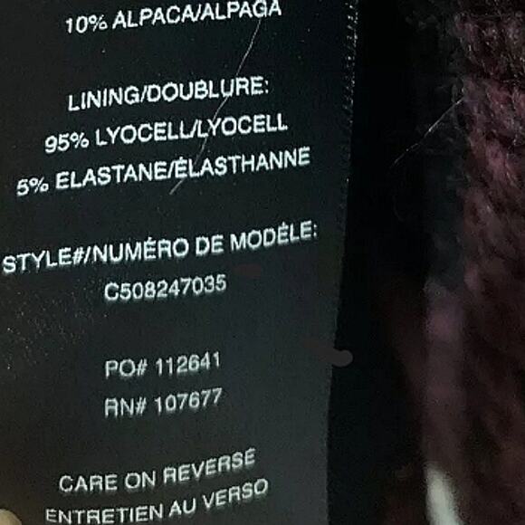 Alice + Olivia ALPACA WOOL Long Cardigan Sz S Red Merlot Maxi Sleeveless $440 - Picture 16 of 17